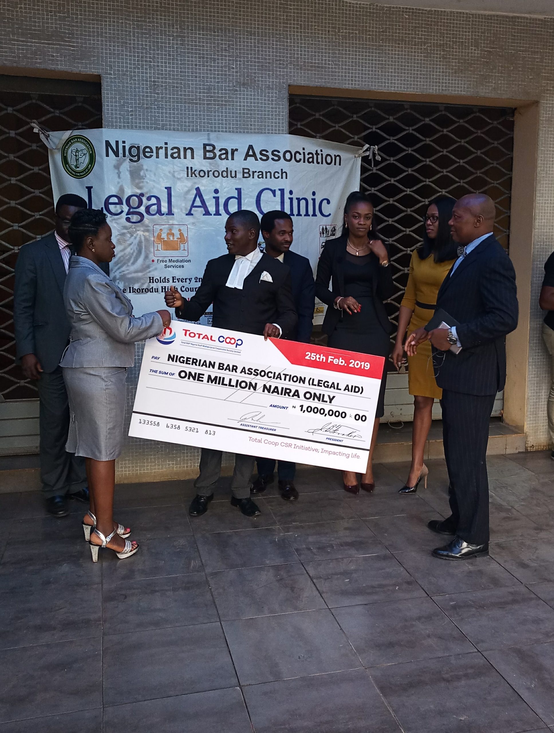 Prison decongestion: Total Nigeria donates #1M to NBA Ikorodu branch
