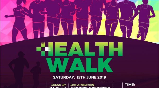 NBA Lagos Branch 2019 Law Week Health Walk comes up on 15th June 2019