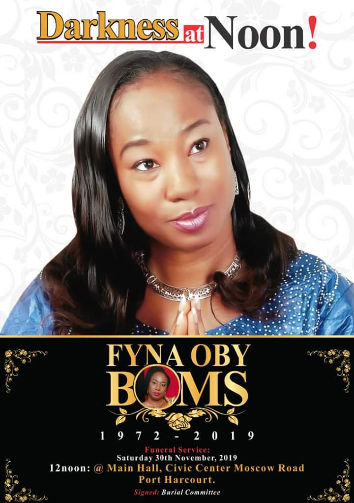 Obsequies: Fyna Worgu Boms ,wife of former NBA PH Chair goes home
