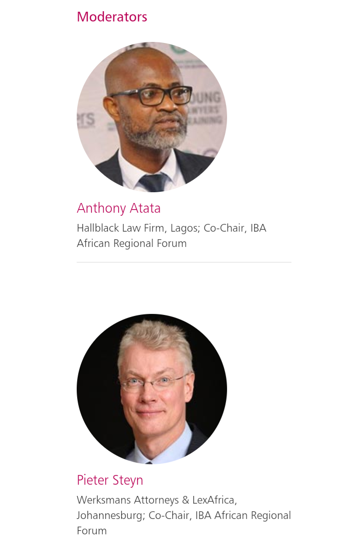 Anthony Atata, Pieter Steyn, Dr Tunde Ajibade for IBA Webinar on 2nd of September- Register