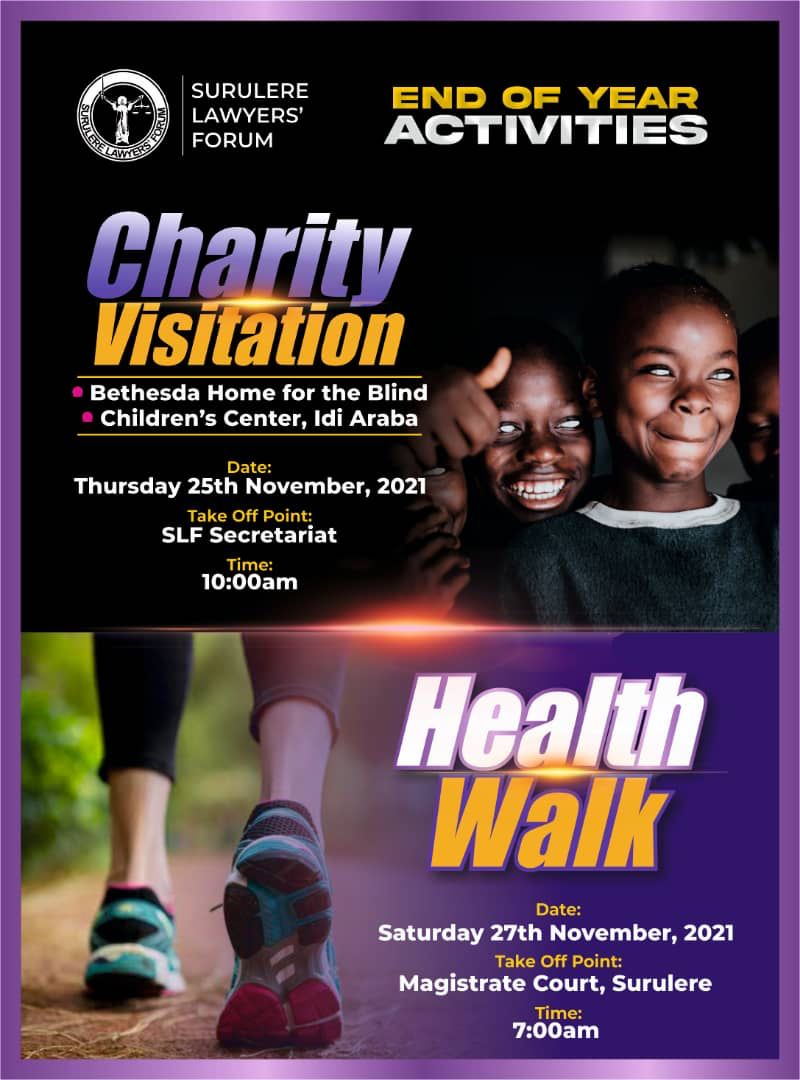 SLF To Hold Charity Visitation And Health Walk As Part Of End of The Year Activities
