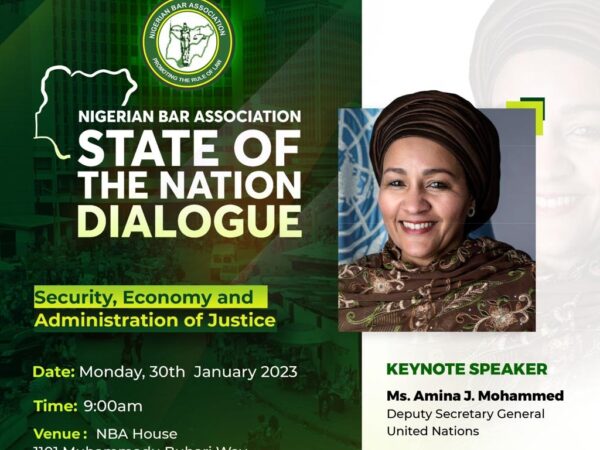 UN DSG,Amina Mohammed to deliver keynote address at NBA  state of the Nation dialogue