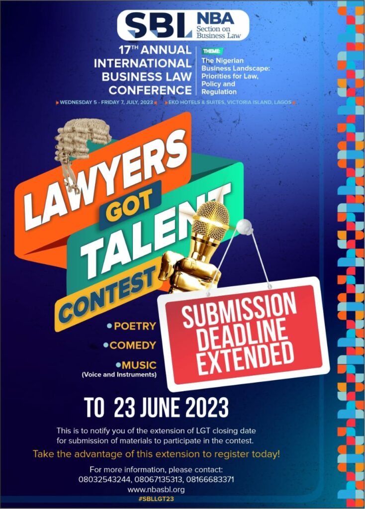 Flyer for the competition: Lawyers Got Talent 
